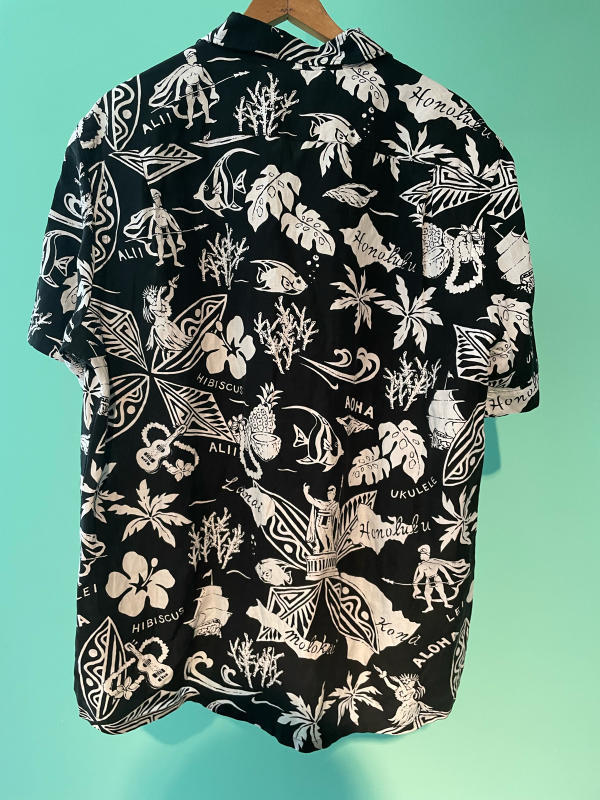 ６月５日（日）入荷！　POLO Ralph Lauren/ラルフローレン　 rayon Hawaiian shirts! BLACK!_c0144020_10101874.jpg