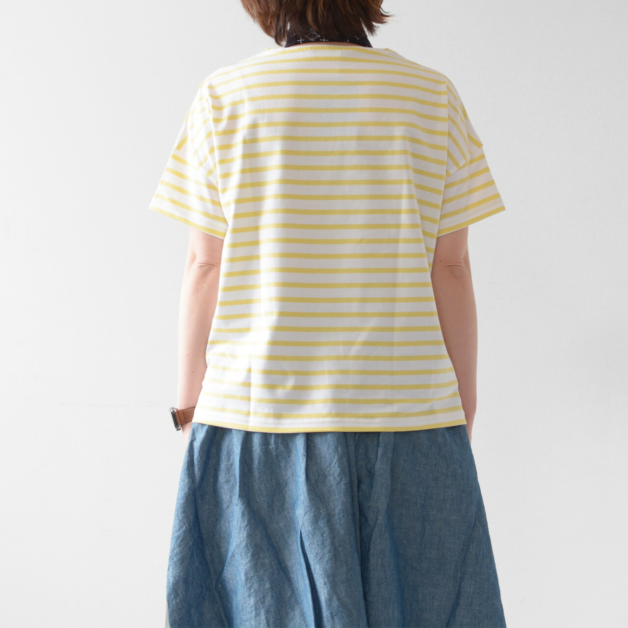 ORCIVAL [オーチバル・オーシバル]  40/2 JERSEY BOAT NECK S/S WIDE TEE BORDER [RC-9255]_f0051306_13224804.jpg