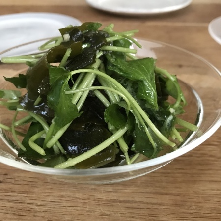 三つ葉とわかめのサラダ_a0222941_01062497.jpeg