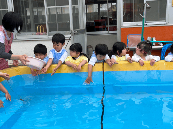 6月7日 火 プールあそび楽しみだな ともべ幼稚園 ひろばの出来事 笠間市 旧友部町