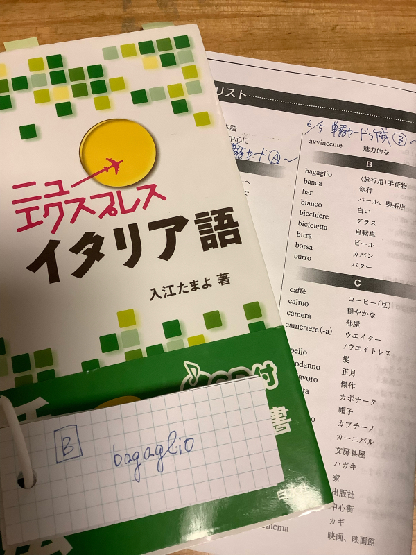 通勤時間に使う単語帳作成 サト子のイタリア語日和