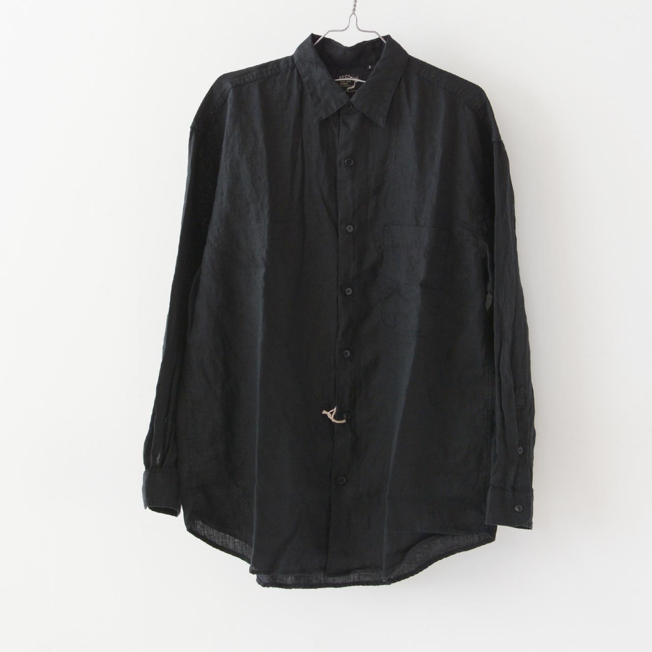 orslow [オアスロウ] LOOSE FIT LINEN SHIRT BLACK [01-8066-61]_f0051306_06234360.jpg