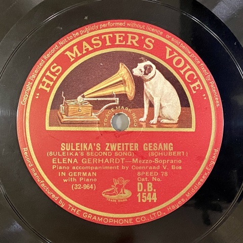 ドイツのリート歌手、エレナ・ゲルハルト(Ms:1883-1961)のSPレコード_a0047010_12223328.jpg