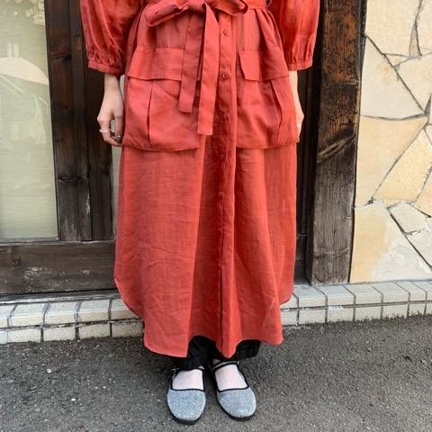 l'atelier du savon』 スタンドカラー サファリワンピース&ブラウス