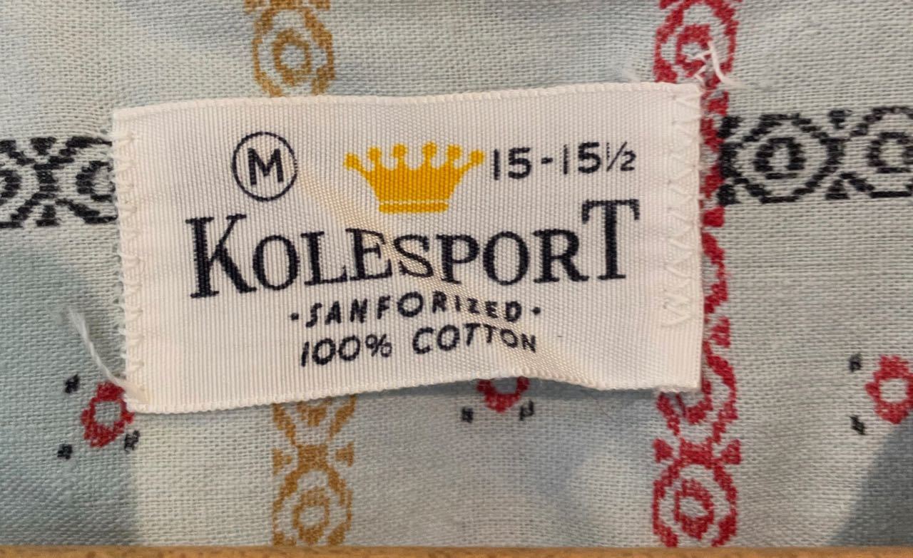 ６月２４日（金）入荷！　６０s vintage all cotton KOLESPORT  シャツ！_c0144020_13065864.jpg