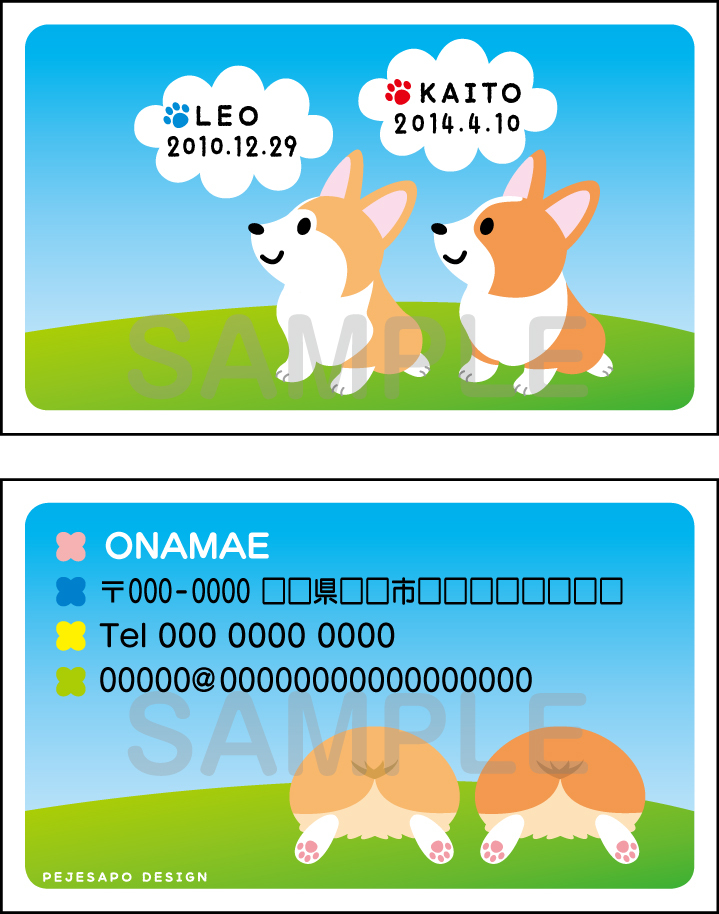 レオくん、カイトくん　名刺_d0102523_16395097.jpg