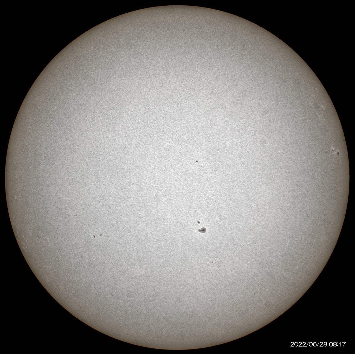 6月28日の太陽 惑星集合写真に挑戦!しかし、水星は写らず!_e0174091_17002561.jpg
