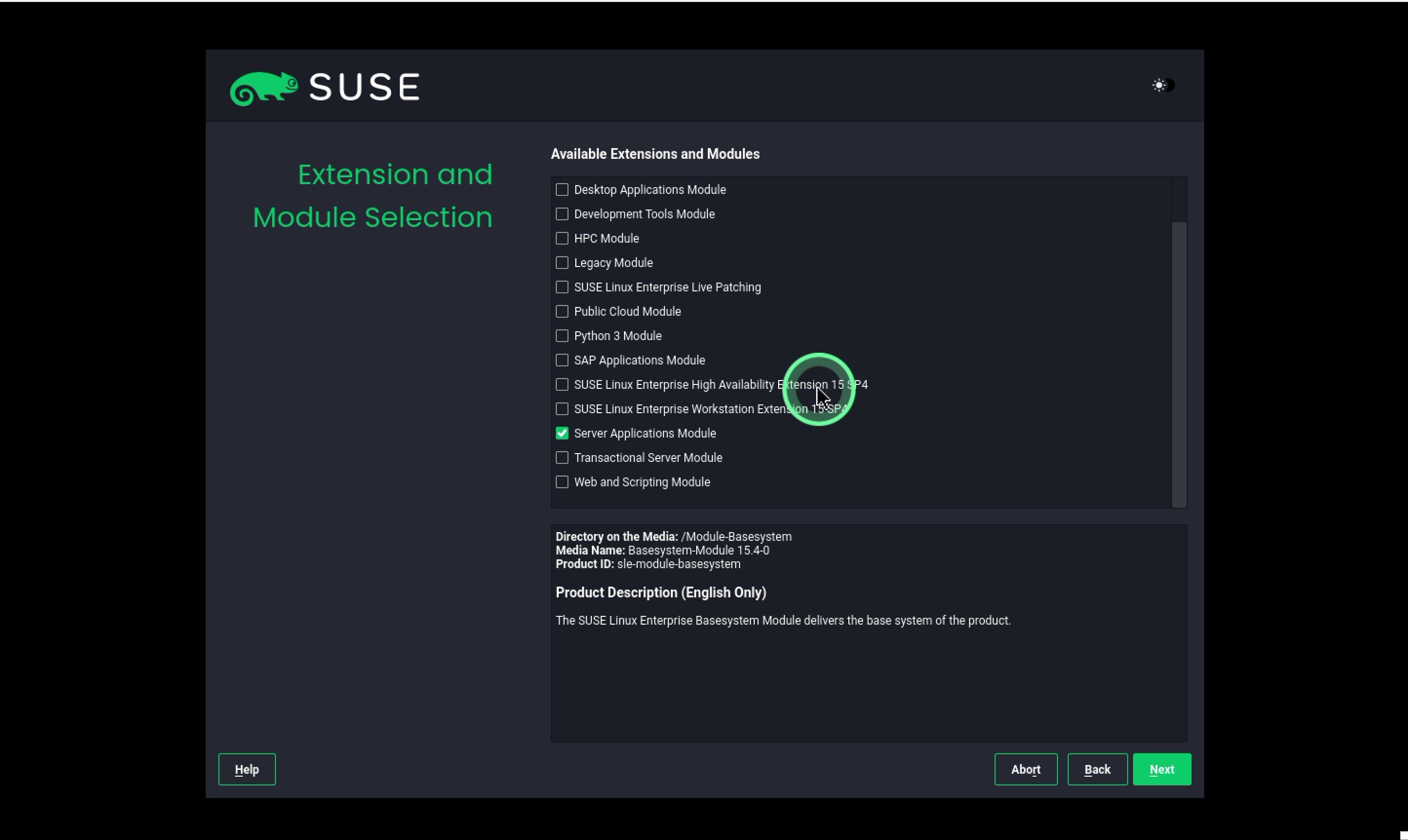 SUSE Linux Enterprise Server 15 sp4 (SLES15sp4)  インストール_a0056607_12540387.jpg