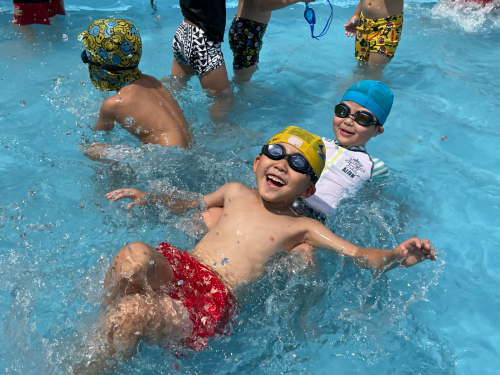 6月30日 木 たけ組もプール遊び ともべ幼稚園 ひろばの出来事 笠間市 旧友部町