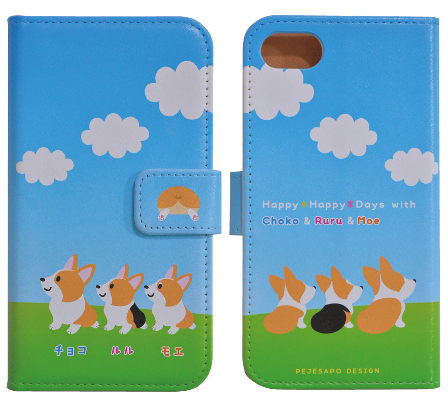 チョコくん、ルルちゃん、モエちゃん　スマホケース_d0102523_19350020.jpg
