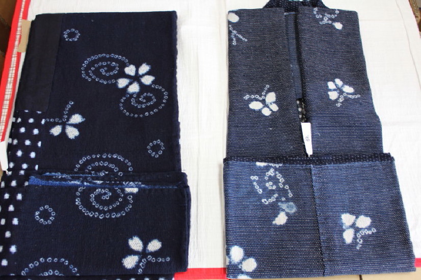 古布 木綿 藍染め 横手絞り Japanese Antique Textile cotton 古布 木綿 藍染め 横手絞り Japanese Antique Textile cotton