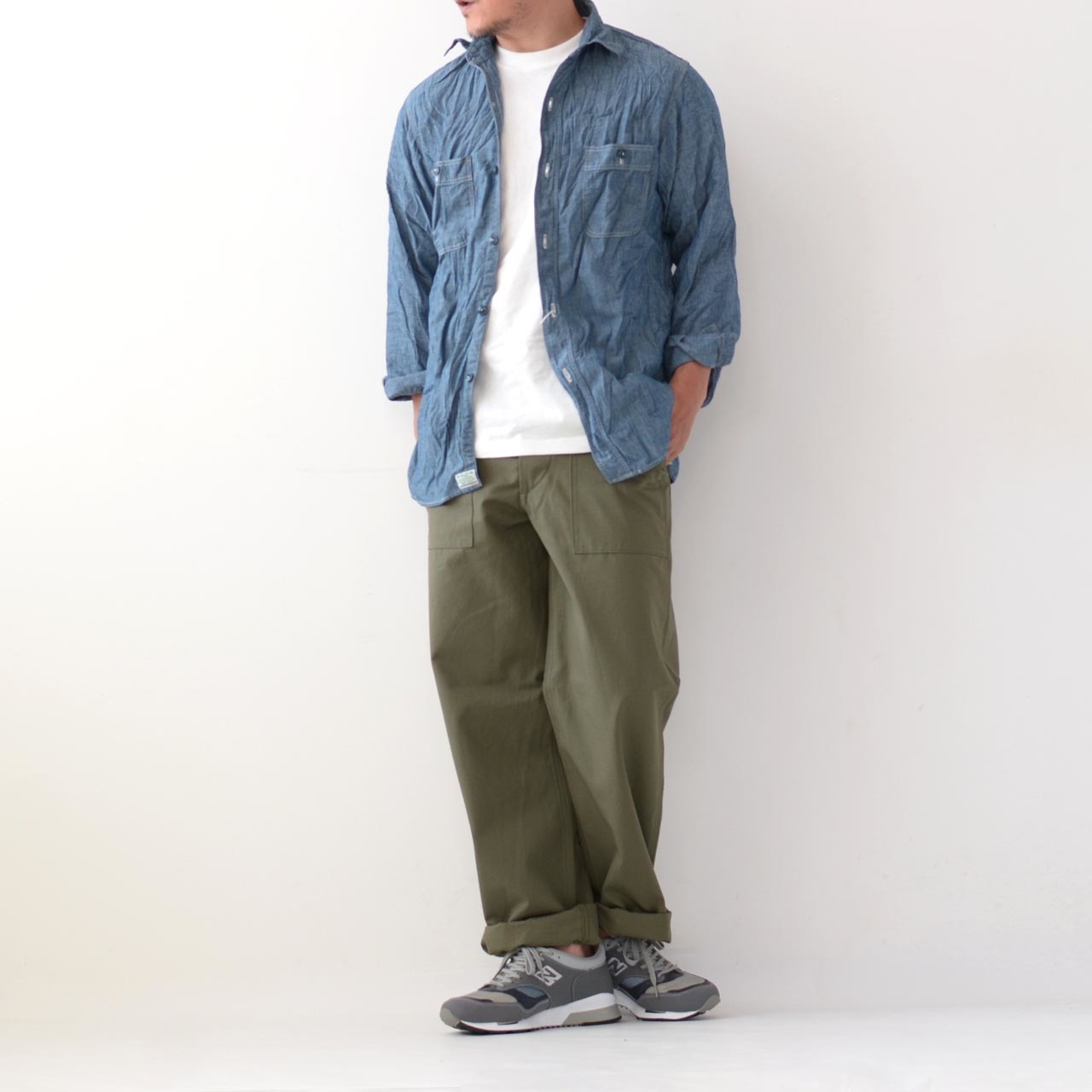 orslow [オアスロウ] CHAMBRAY SHIRTS BLUE [01-8070-84]_f0051306_05384942.jpg