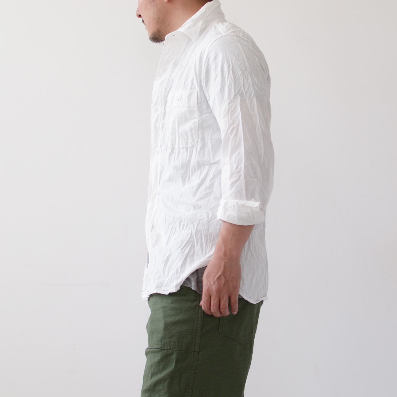 orslow [オアスロウ] CHAMBRAY SHIRTS WHITE [01-8070-69]_f0051306_05412586.jpg