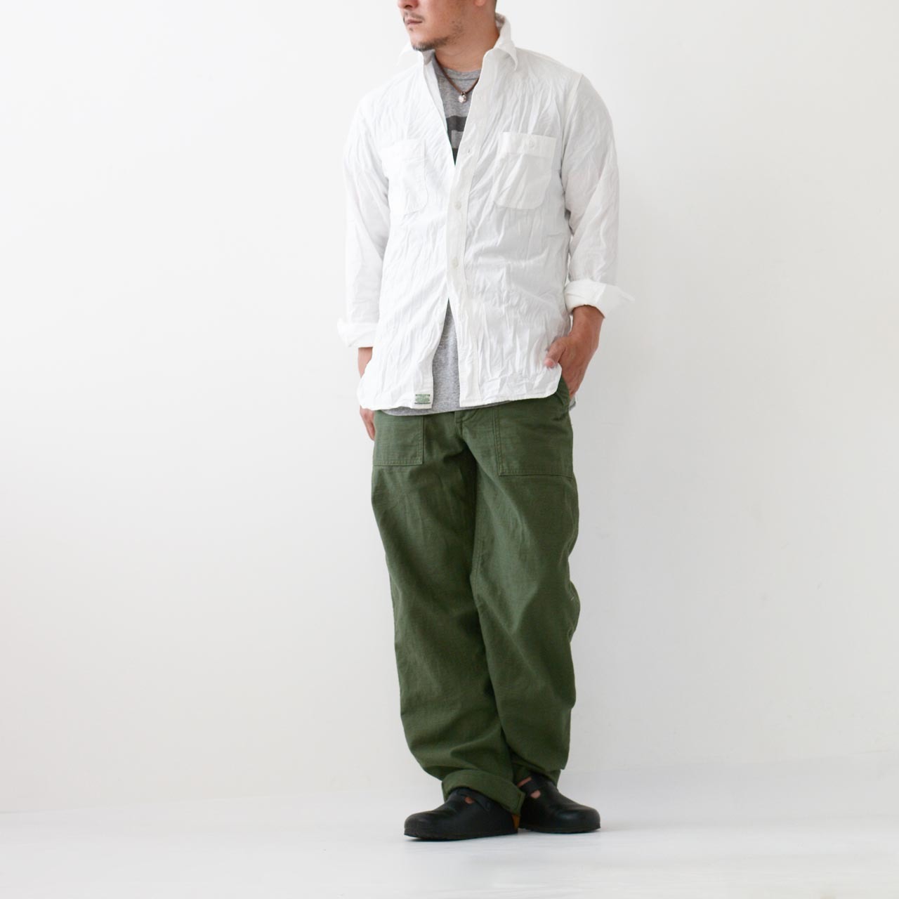 orslow [オアスロウ] CHAMBRAY SHIRTS WHITE [01-8070-69]_f0051306_05412692.jpg