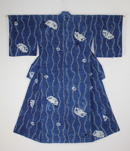古布 木綿 藍染め 横手絞り Japanese Antique Textile cotton indigo