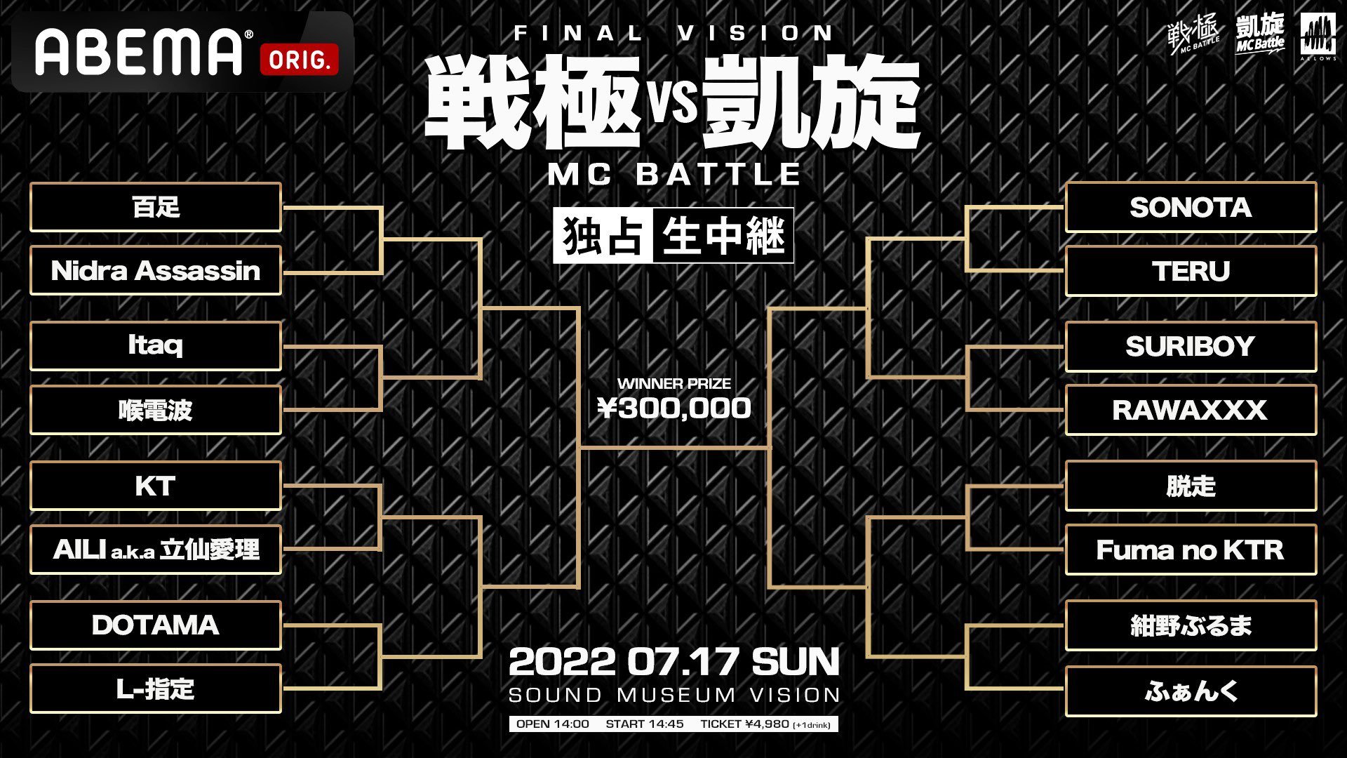 7月17日 戦極vs凱旋 MCBATTLE LAST VISION 優勝は...._e0246863_02395222.jpg