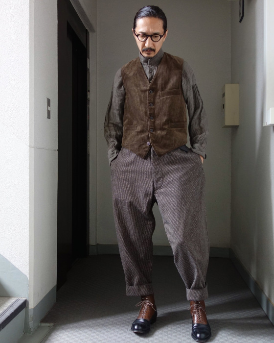9月の製作予定 / classic farmers corduroy vest_e0130546_15571884.jpg