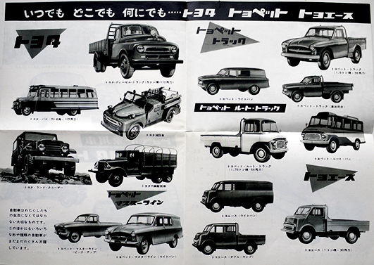 トヨタ自動車20年史　古い本　自動車 たのしい自動車（トヨペット乗用車/トヨタ商用車）カタログ