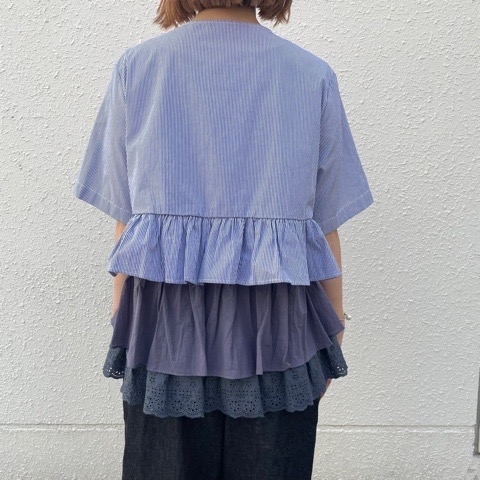 未使用　ビュルデサボン　3ren tiered ブラウス フリル 未使用 ビュルデサボン 3ren tiered ブラウス フリル - メルカリ