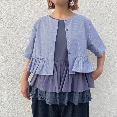 bulle de savon 』3ren tiered ブラウス : l'atelier du savon