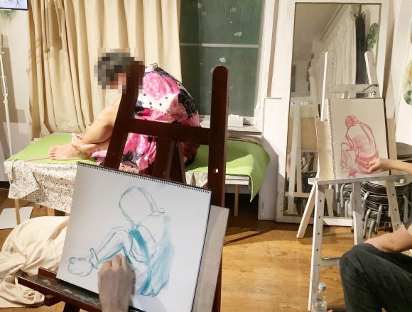 「日本画名画ポーズ・クロッキー会」レポート!_d0130395_14075337.jpg