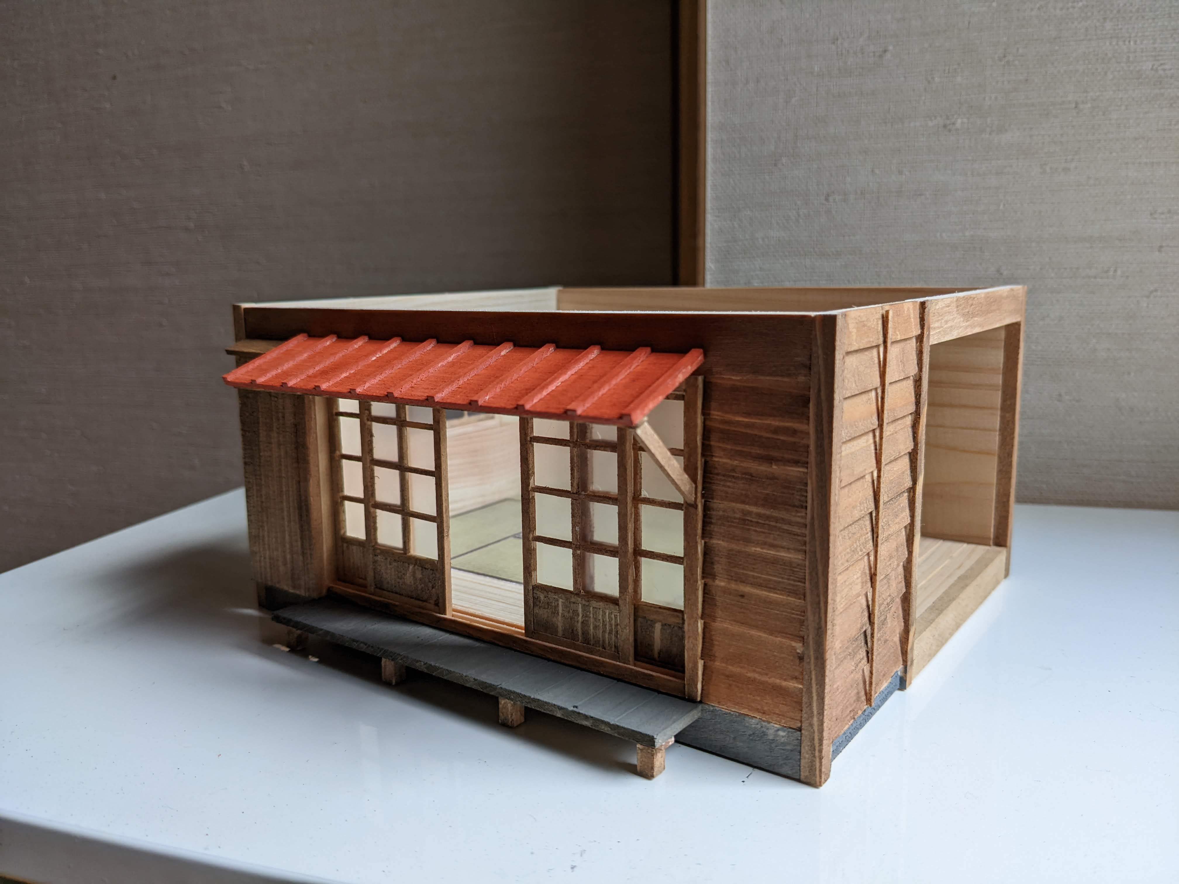 木製模型「昭和の民家」制作状況（2022年7月24日現在）_c0057821_16494250.jpg
