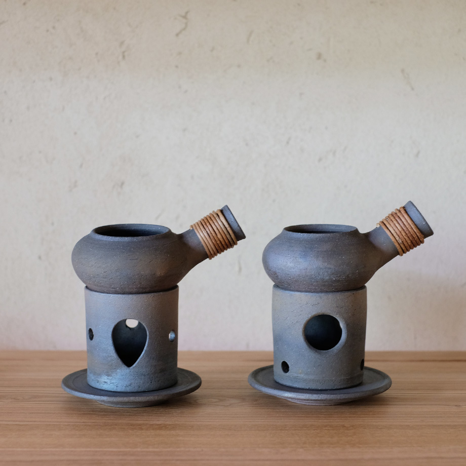 山崎さおり　茶香炉　ミニ焙烙　作家物　茶道具 茶屋すずわ🍵お茶と暮らしの店 a X: 