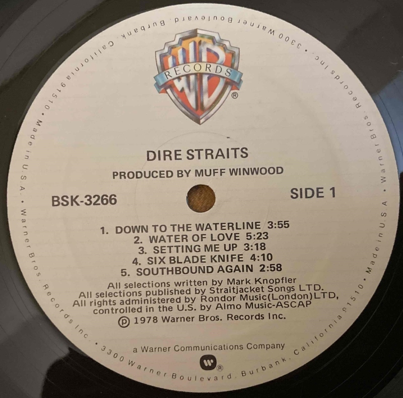 Dire Straits デビューアルバム LP DIRE STRAITS FIRST ALBUM