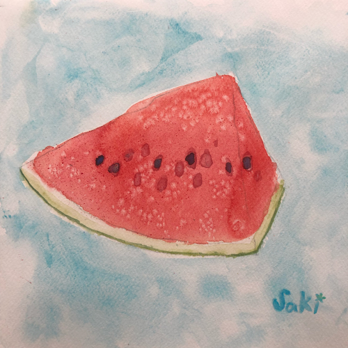 夏休みこども教室終了しました スイカイラスト Miwa Watercolor Garden 夏休みこども教室終了しました スイカイラスト Miwa Watercolor Garden