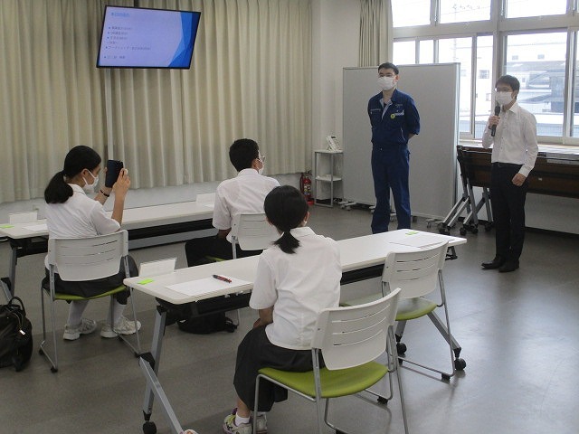 キャリア教育に力を入れる東名電機さんを富士高1年生が「企業訪問」_f0141310_08192191.jpg