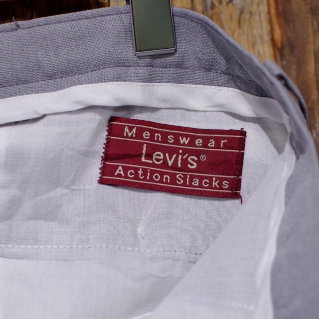 80s Levis リーバイス　アクションスラックス　スタプレ　ミント 80s Levi's リーバイス アクションスラックス スタプレ グレー L