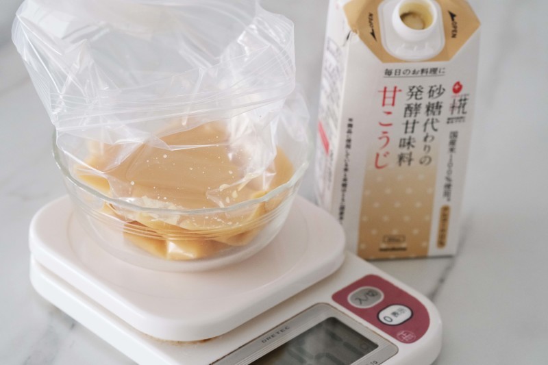 福島の桃で「甘酒シャーベット」作りました♪_d0377645_01081677.jpg