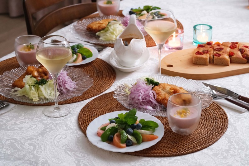 豚のカツレツ 桃とたまねぎのソース_d0377645_21054182.jpg