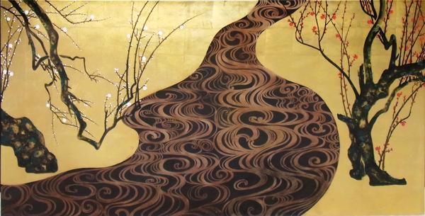 水彩画 尾形光琳 in ベニス_b0418622_11113538.jpg