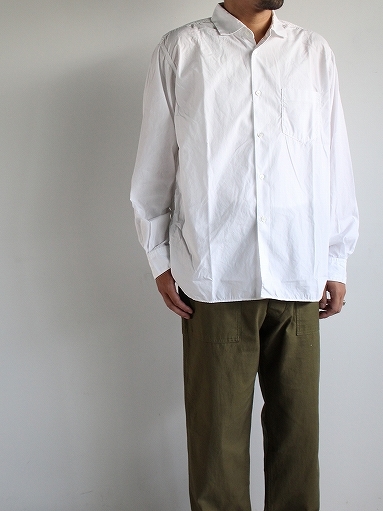 Sans limite ブロード 3本針 ボックスワイドスプレッドカラーシャツ