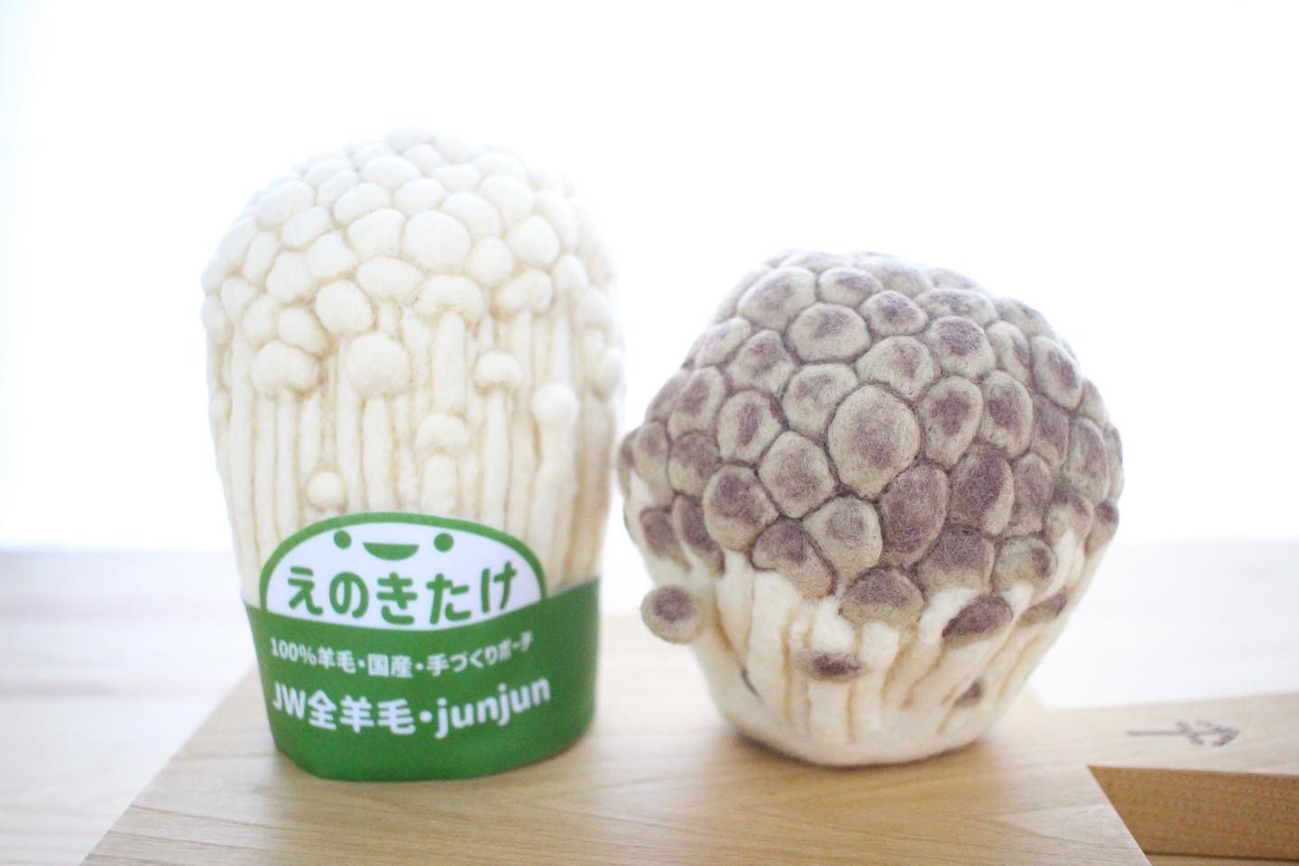 しめじページ しめじポーチ : Wool 120%