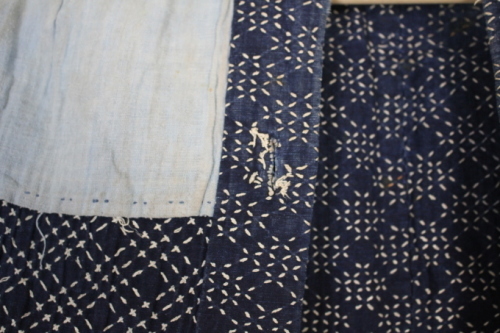 古布 木綿　藍染め 刺し子 　Japanese Antique Textile indigo cotton silk thread Sashiko_c0325097_14520779.jpg