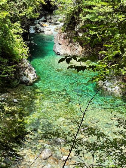 8/10、長野県木曽郡「阿寺(あてら)渓谷」へ_e0045768_20315843.jpg