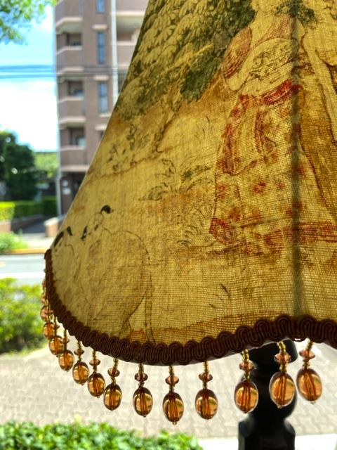 『ジムトンプソン』のプリント生地で『ランプシェード』を作りました by interior styling of bright_c0157866_19265134.jpg