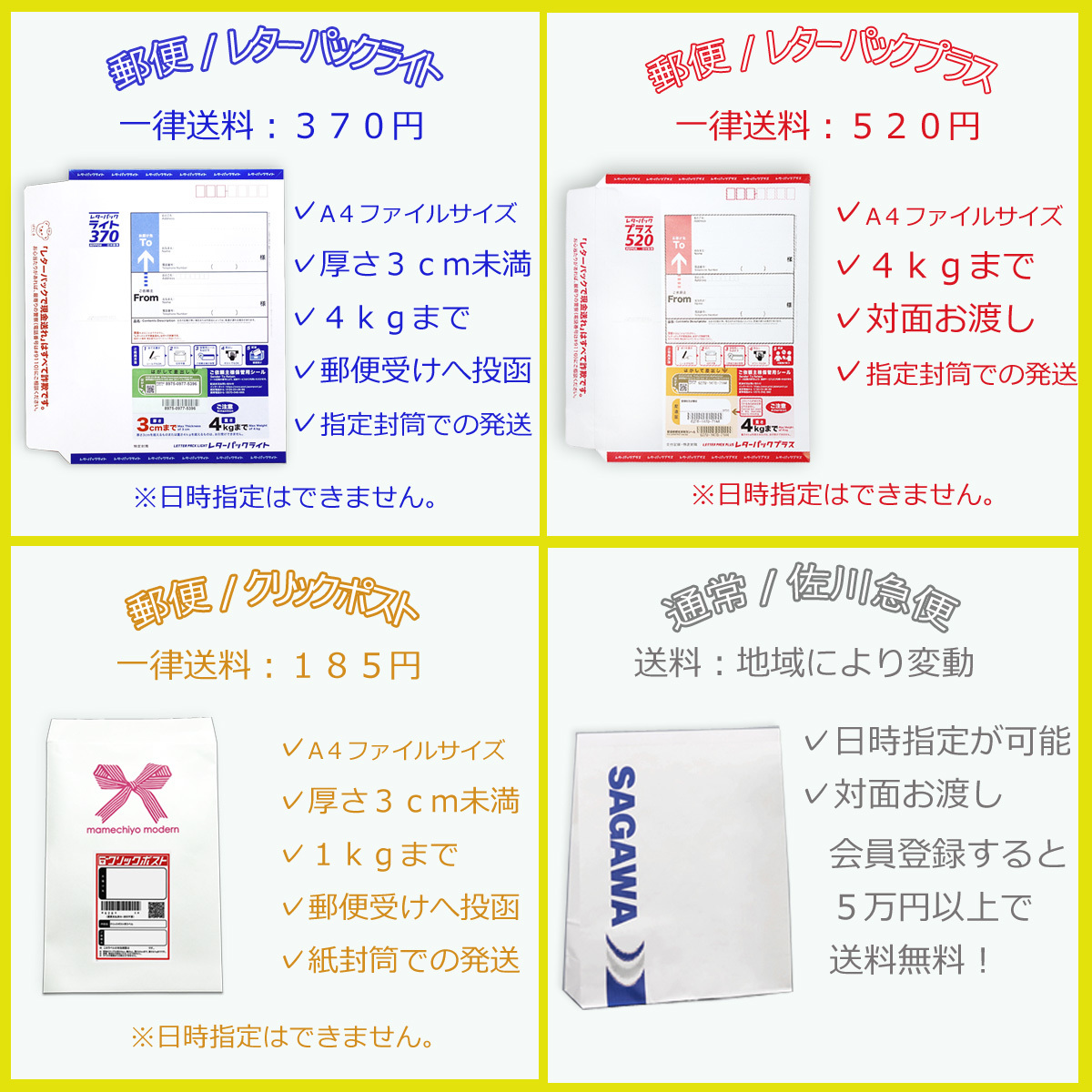 OnlineStore配送方法についてご紹介 : mamechiyo modern Blog