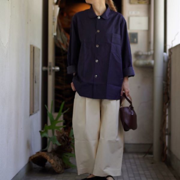 pajamaシャツドビー丸襟_d0364239_17201992.jpg
