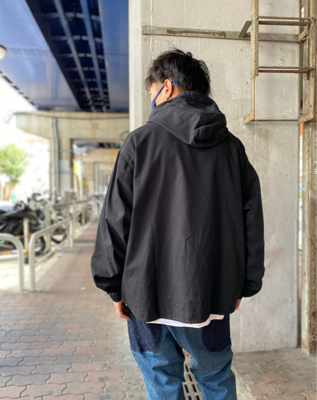 S_Re: サファリ パーカー ブラック リップストップ RIDEZ SKULL MC ZIP PARKA 12oz 厚手スカル ジップパーカー RHD04