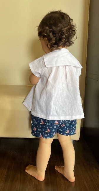 孫服つくり セーラーカラーのシャツの着画_d0348118_19064725.jpeg