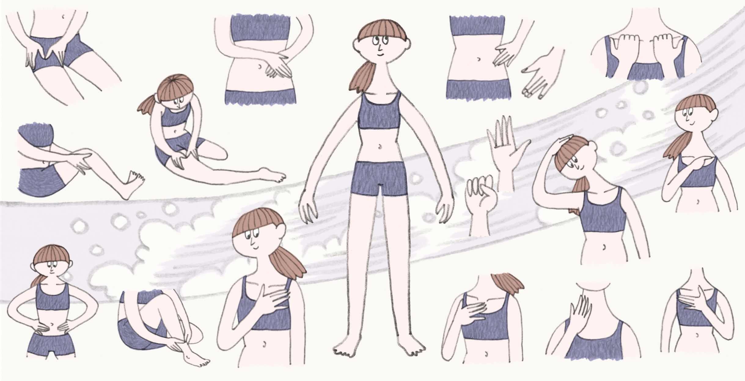 雑誌サンキュ No 318 10月号 老廃物ドバドバ リンパ流し イラスト のぶこの付録