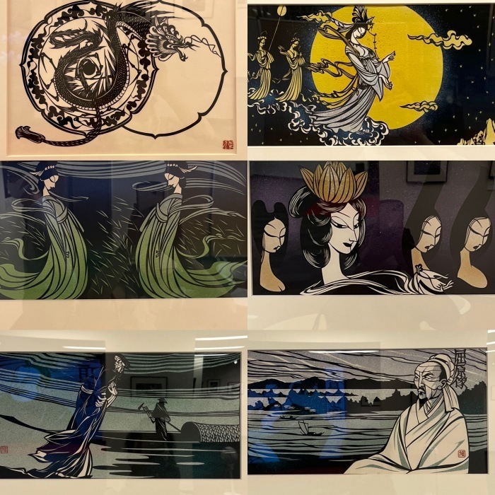宮田雅之刀勢画展 切り絵で描く中国古典 : お茶をどうぞ♪