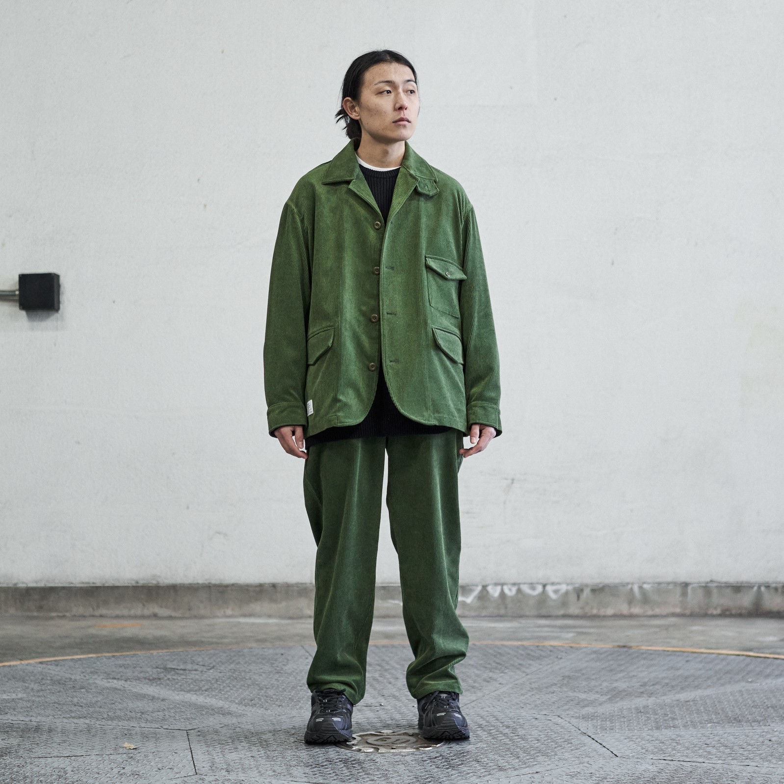 22AW ノーカラージャケット　ワイドトラウザーズ　セットアップ 22AW ノーカラージャケット ワイドトラウザーズ セットアップ
