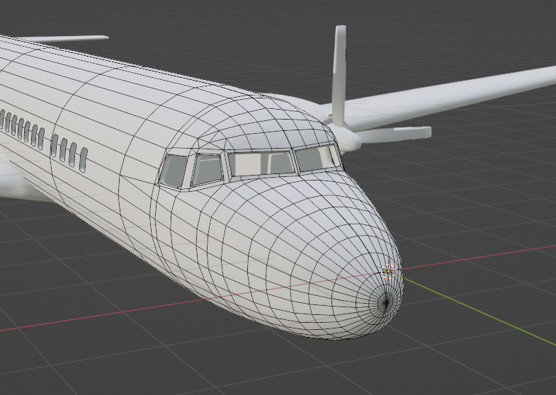 YS-11 Blender バージョン 工事中 #5 「お顔が違ってた」 : Project 1