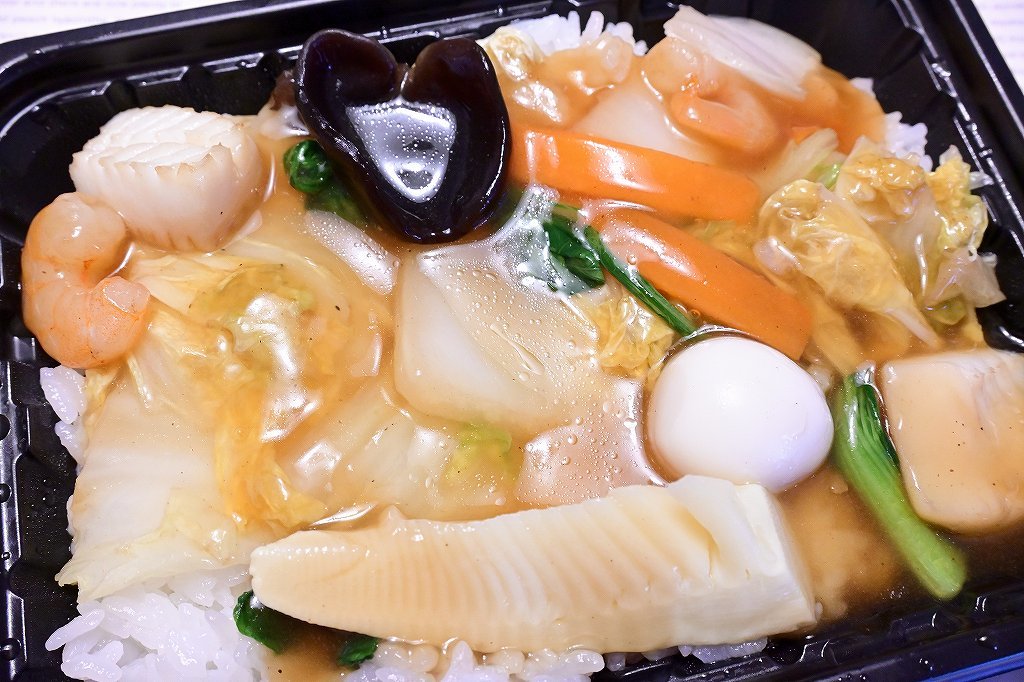 オーケーストアのお弁当(海鮮中華丼)@自宅_b0418600_16311292.jpg