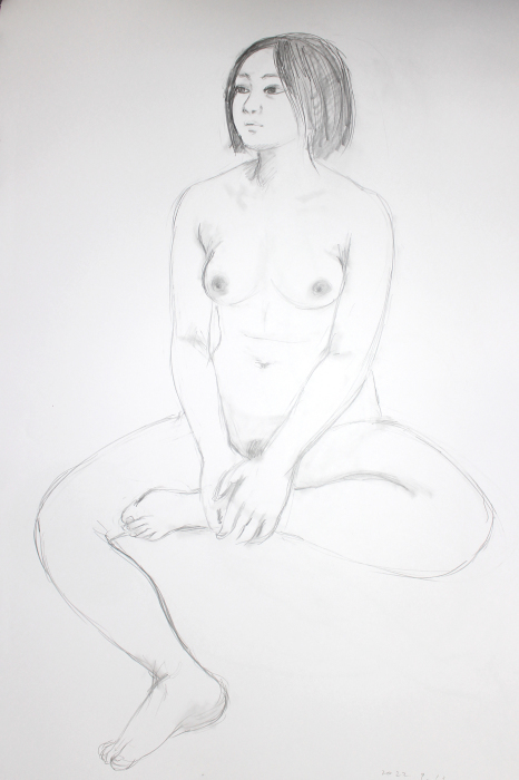 裸婦素描 nude sketch　大きさB2 _b0021594_23411208.jpg