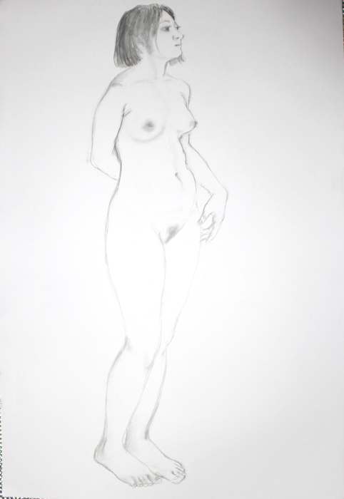 裸婦素描 nude sketch　大きさB2 _b0021594_23411723.jpg